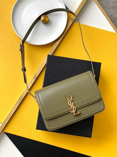 green ysl purse